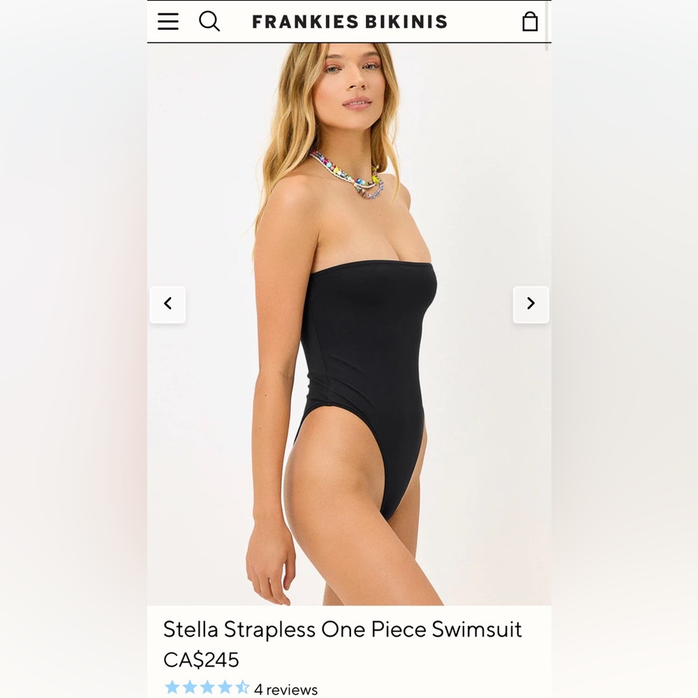 NEW Frankies Bikinis Stella Strapless One Piece Swimsuit